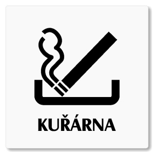 Kuřárna, 80x80mm, bílá, Nevada